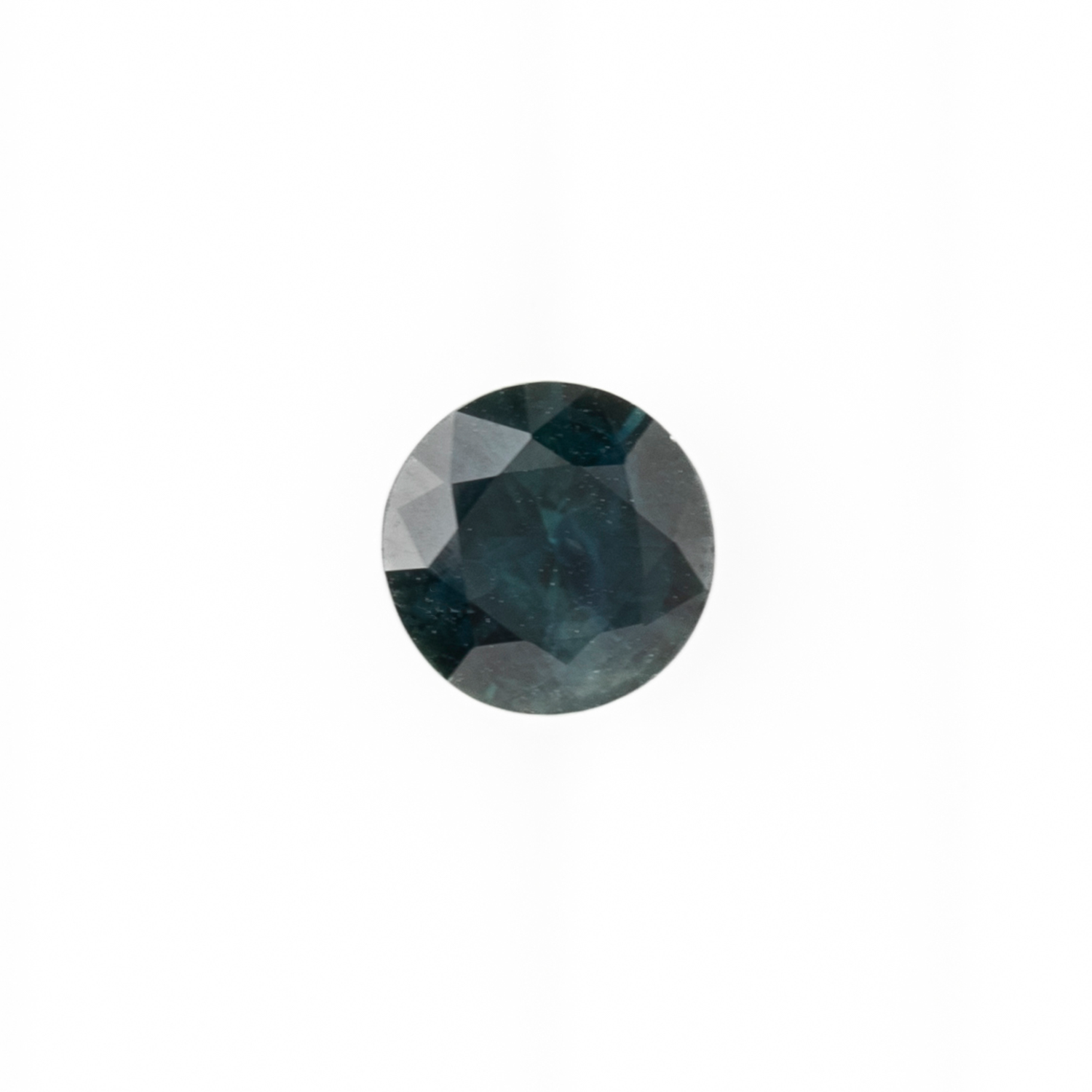 1.63ct Round Cut Deep Teal Blue Sapphire SR353