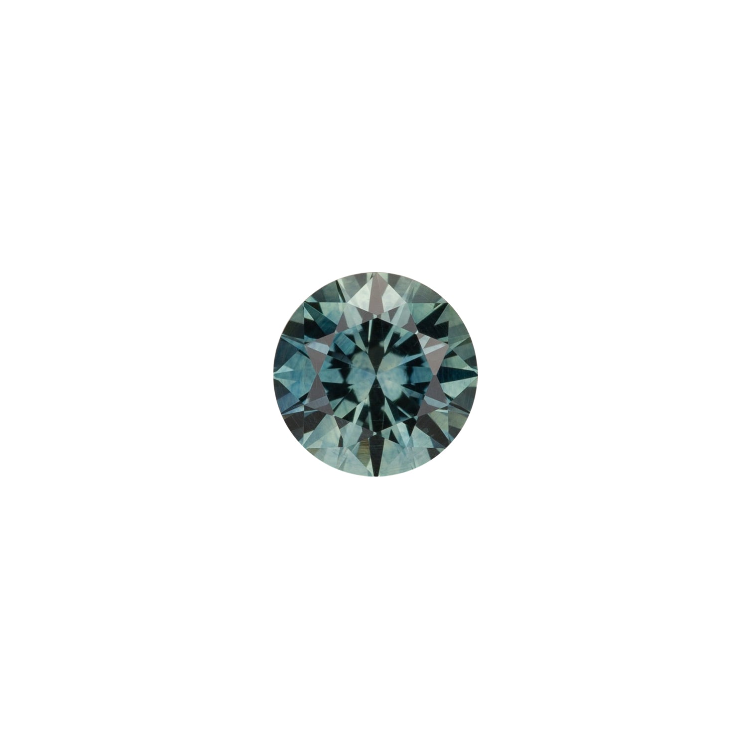 1.24ct Round Cut Green Montana Sapphire SR359