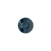 2.13ct round cut deep blue Montana sapphire with VVS clarity, heated treatment, measuring 7.23x7.15x5.19mm, SR473