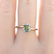 1.47ct Emerald Cut Green Montana Sapphire SF354