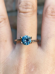 1.36ct Round Cut Teal Blue Montana Sapphire SR288