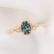 Celine Ring, 0.60ct Montana Sapphire