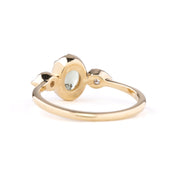 Diana Ring, 0.88ct Green Madagascar Sapphire