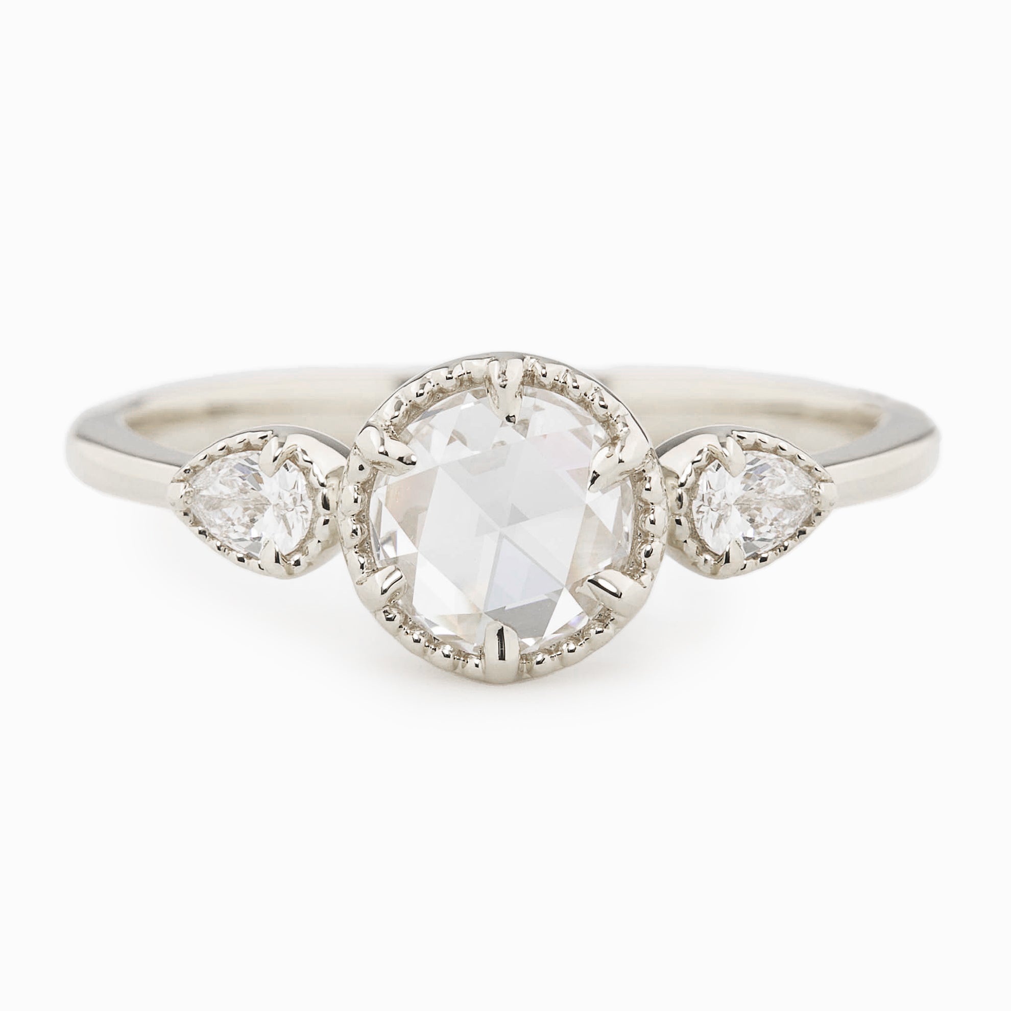 Diana Ring, Round Rose Cut Diamond