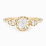 Diana Ring, Round Rose Cut Diamond