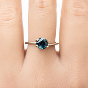 1.76ct Round Cut Peacock Green Australian Sapphire SR296