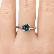 1.55ct Round Cut Teal Blue Australian Sapphire SR297