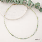 14K Gold Montana Sapphire Beaded Necklace