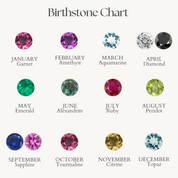 Crescent Birthstone Charm