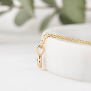 Bezel Set Green Sapphire Charm