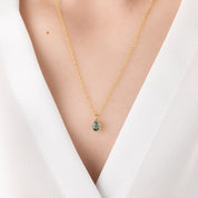 【一点もの】モンタナサファイア　ベゼルセットチャーム