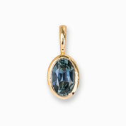 14K Gold Bezel Madagascar Sapphire Charm 6.0mm