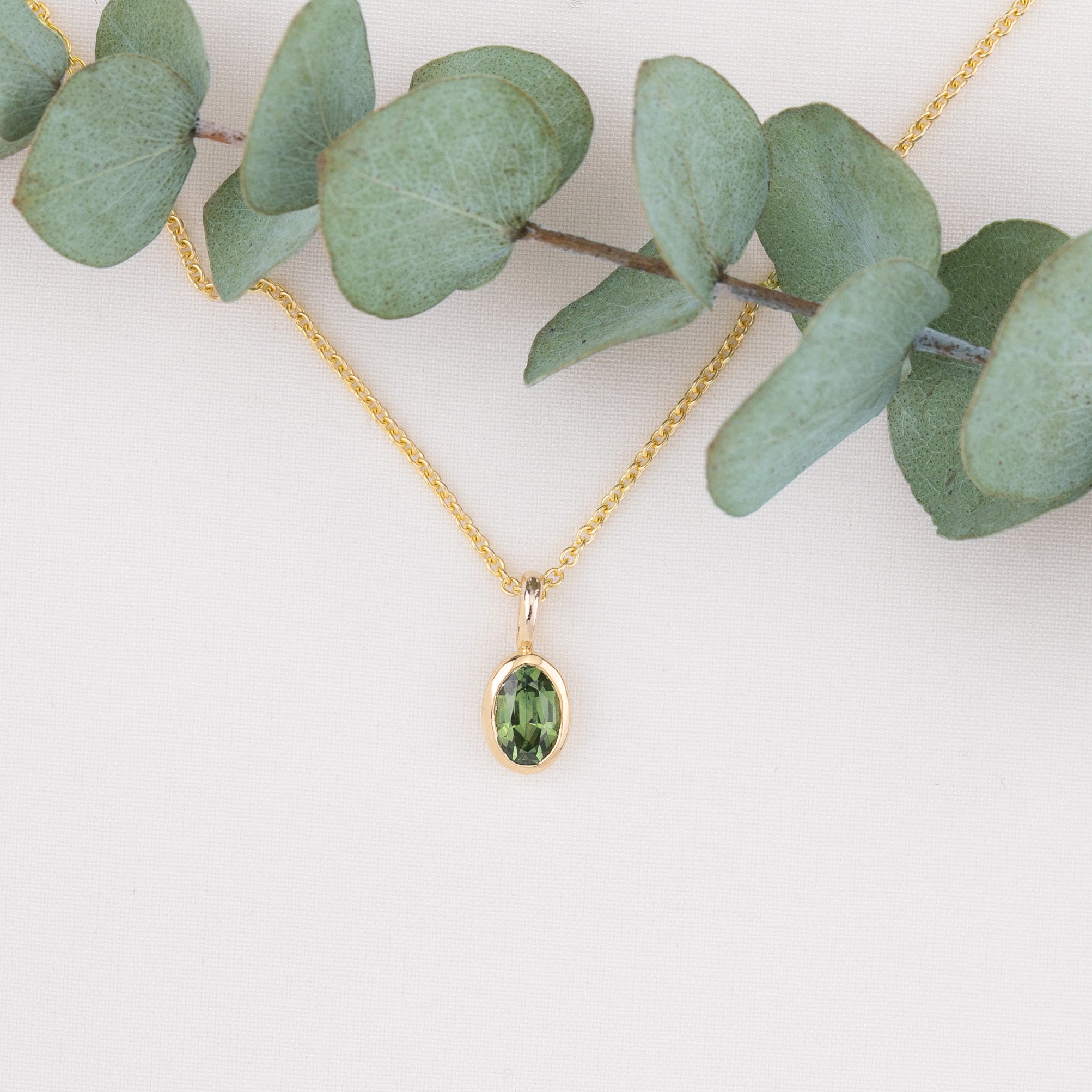 14K Gold Bezel Madagascar Sapphire Charm 6.0mm