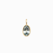 Bezel Set Charm Necklace, Montana Sapphire (Charm option)