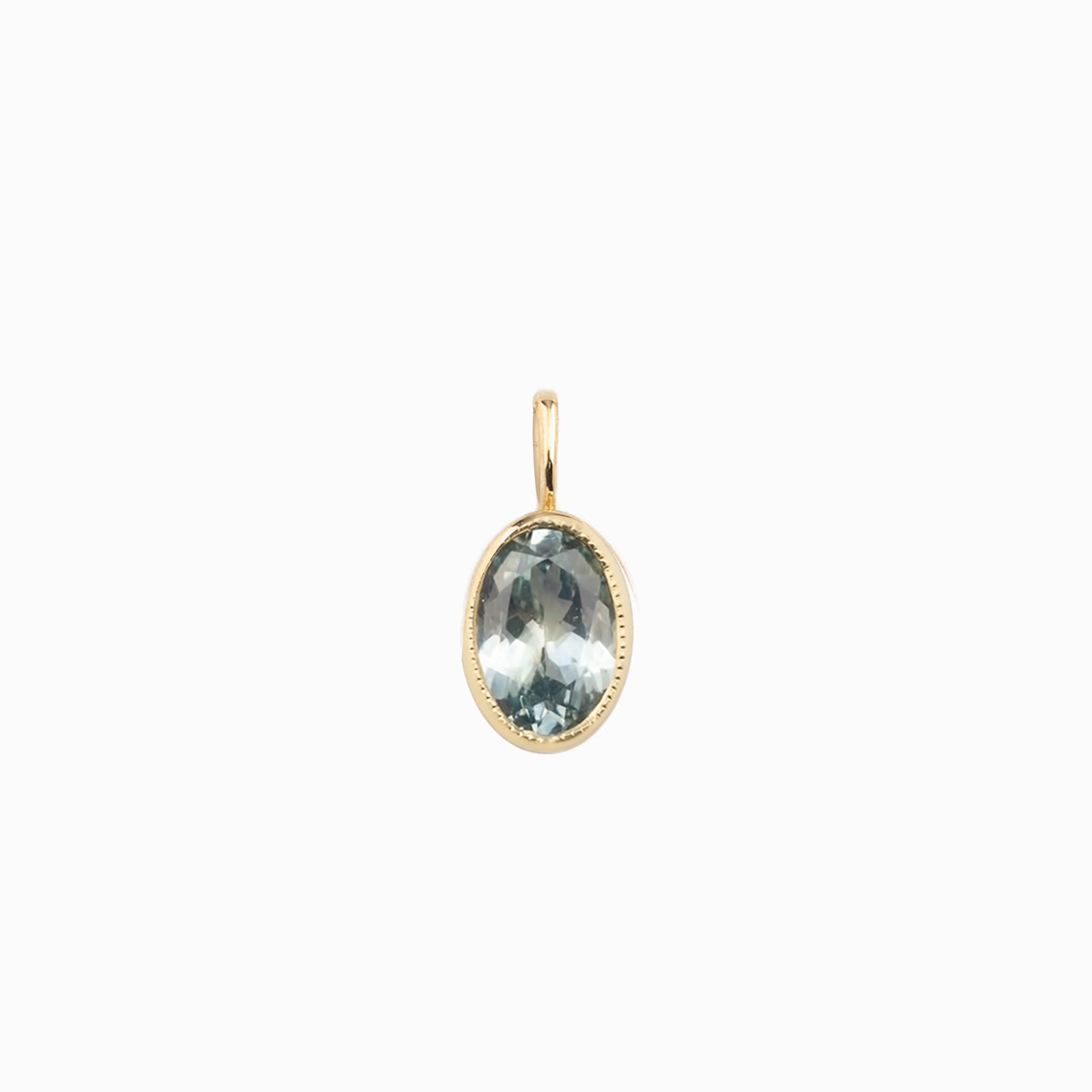 Bezel Set Charm Necklace, Montana Sapphire (Charm option)
