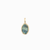 Bezel Set Charm Necklace, Montana Sapphire (Charm option)