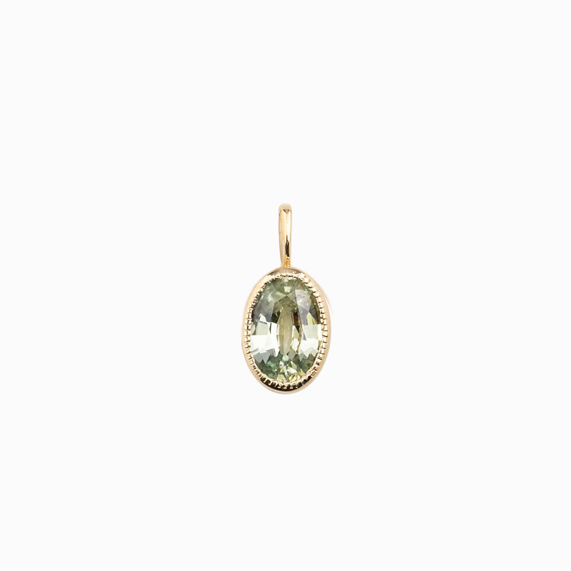 Bezel Set Charm Necklace, Montana Sapphire (Charm option)