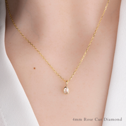 Bezel Set Rose-Cut Diamond Charm