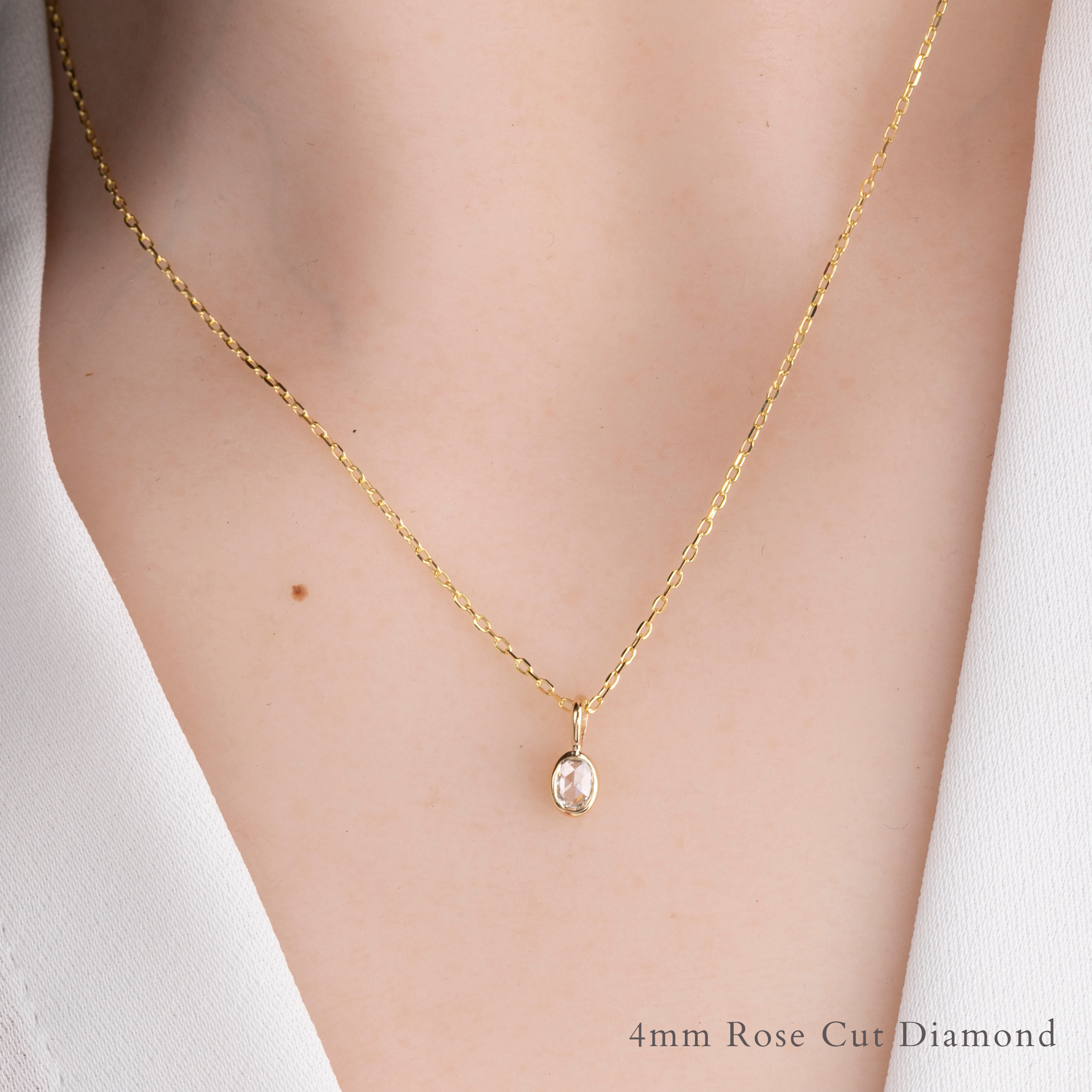 Bezel Set Rose-Cut Diamond Charm