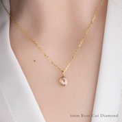 Bezel Set Rose-Cut Diamond Charm