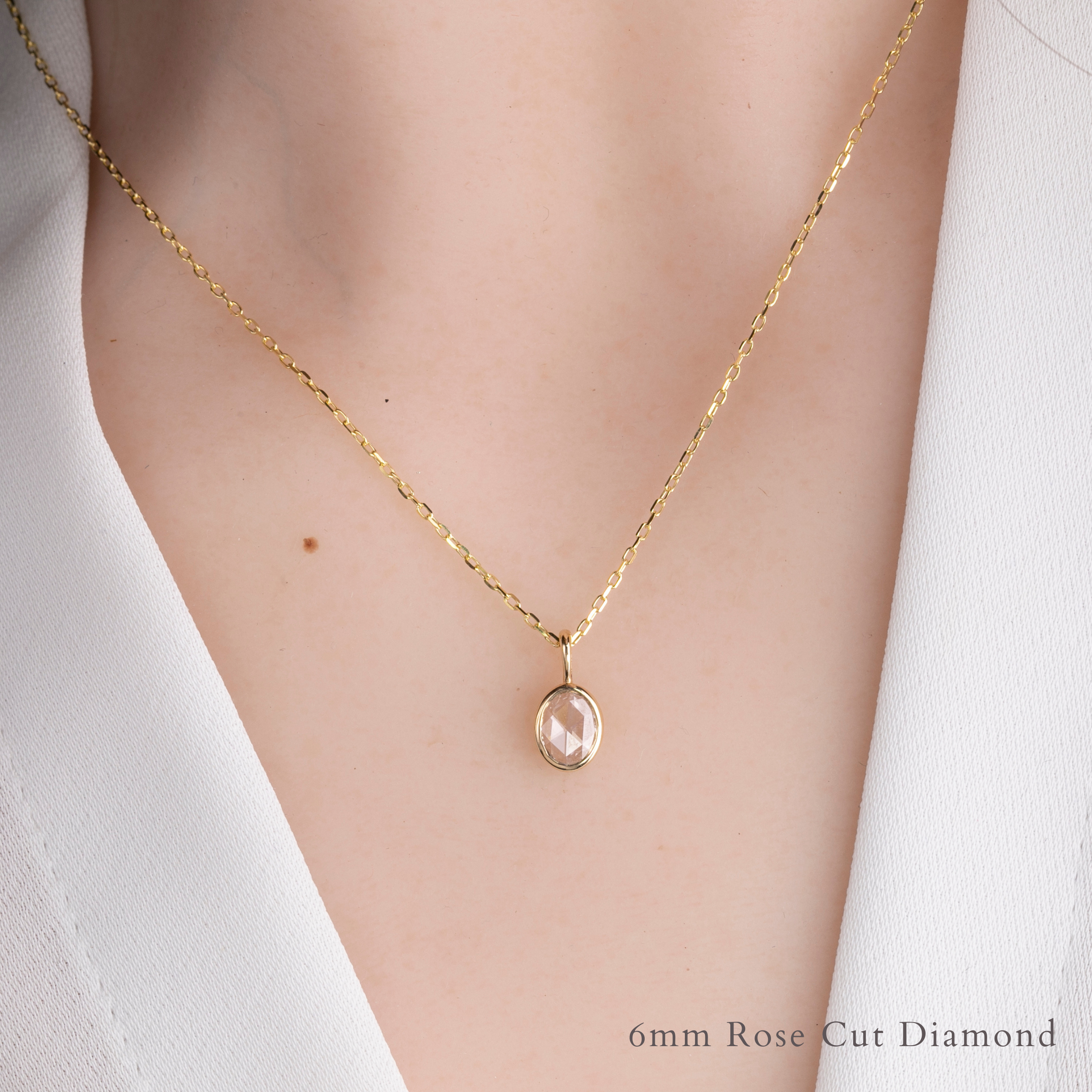 Bezel Set Rose-Cut Diamond Charm