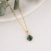 Dahlia Necklace, 0.60ct Montana Sapphire (Charm option)