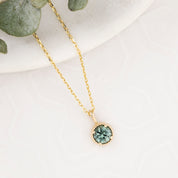 Dahlia Necklace, 0.60ct Montana Sapphire (Charm option)