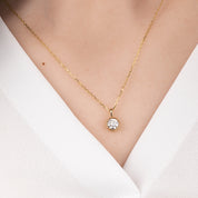Dahlia Necklace, 0.50ct Lab Diamond