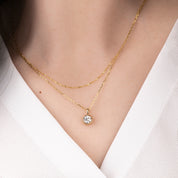 Dahlia Necklace, 0.50ct Lab Diamond