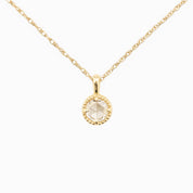 Dahlia 0.30ct Rose Cut Diamond Solitaire Necklace