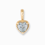 Dahlia Heart Montana Sapphire Charm