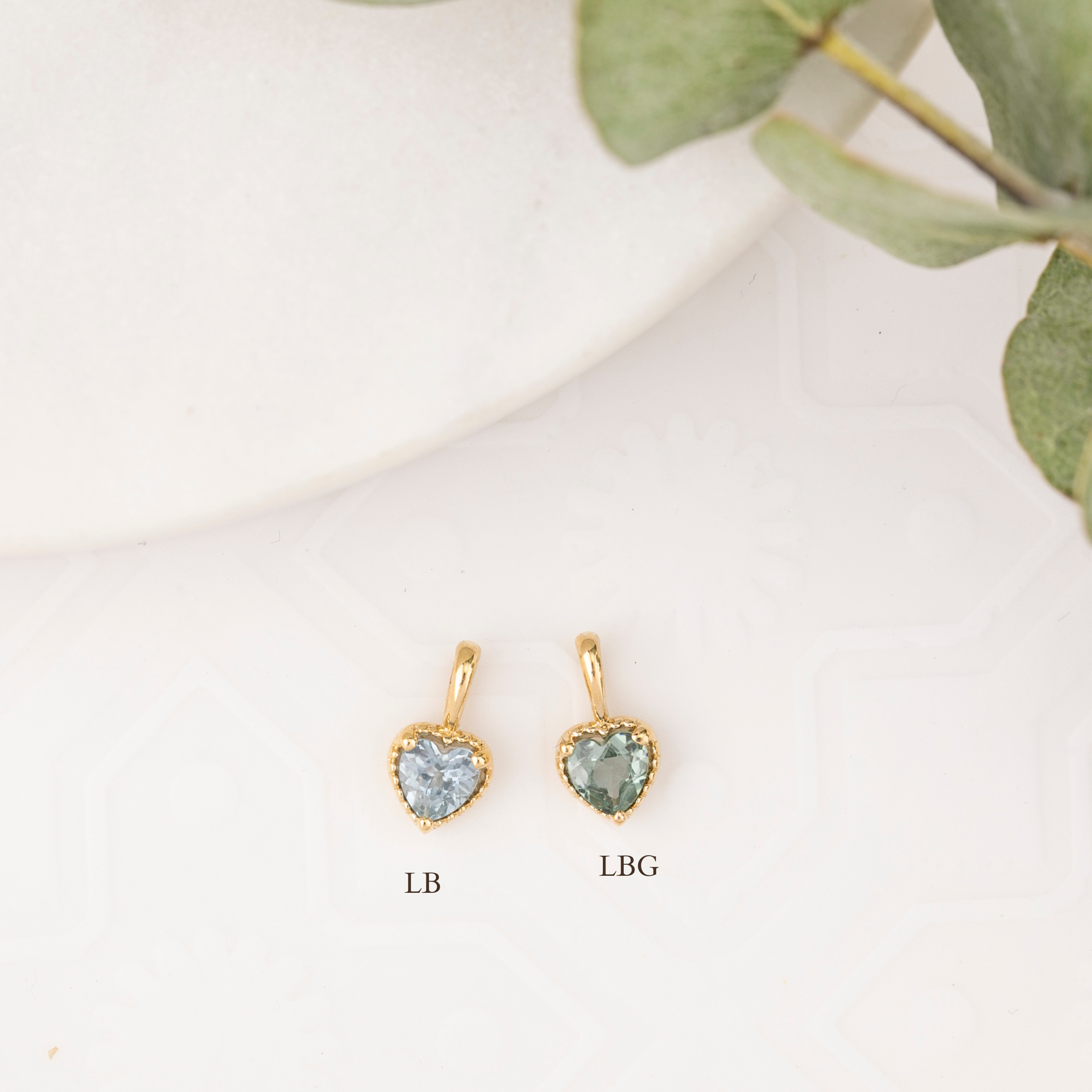 Dahlia Heart Montana Sapphire Charm