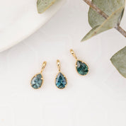 Dahlia Pear-Cut Montana Sapphire Charm