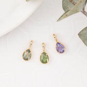 Dahlia Pear-Cut Madagascar Sapphire Charm