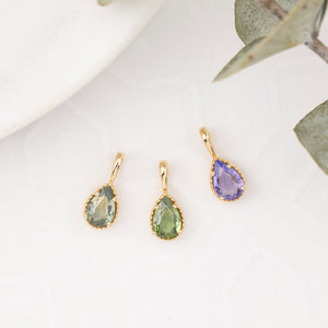 Dahlia Pear-Cut Madagascar Sapphire Charm