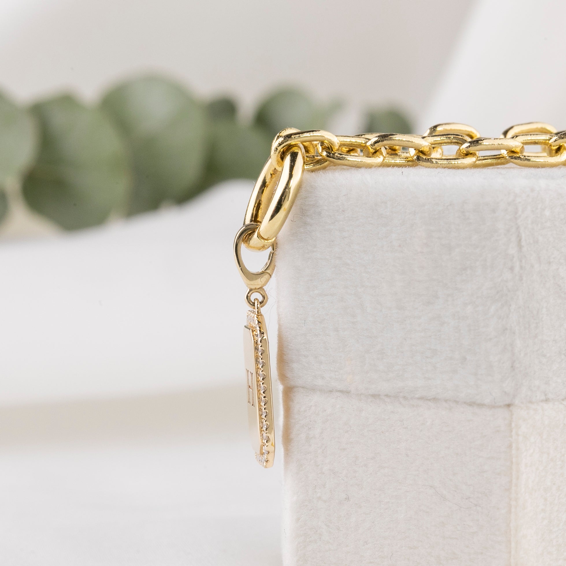 Halo Diamond Engravable Dog Tag Charm