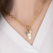 Halo Diamond Engravable Dog Tag Charm