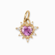 【一点もの】ハート型ピンクサファイアチャーム