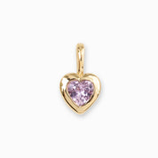 Heart Charm Pink Sapphire 3.5mm