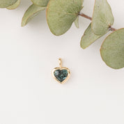 Heart Charm Teal Sapphire 6mm 1ct