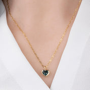 Heart Charm Teal Sapphire 6mm 1ct