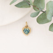 Montana Sapphire Rope Heart Charm