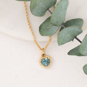 Montana Sapphire Rope Heart Charm