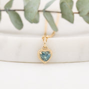 Montana Sapphire Rope Heart Charm