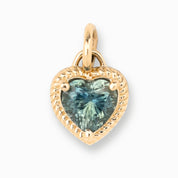 Montana Sapphire Rope Heart Charm