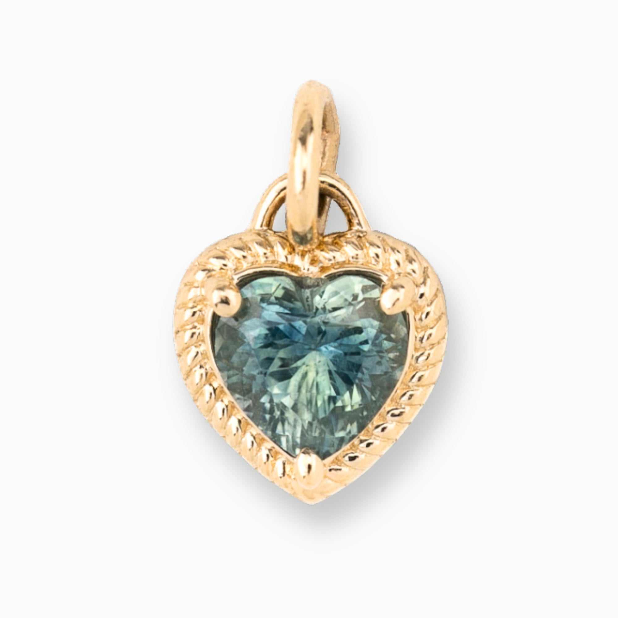 Montana Sapphire Rope Heart Charm