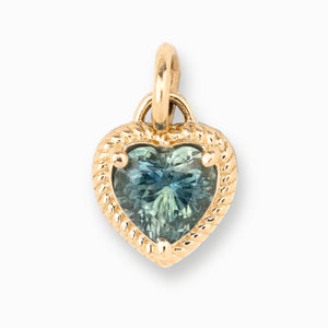 Montana Sapphire Rope Heart Charm