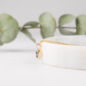 【一点もの】モンタナサファイア　ベゼルセットチャーム