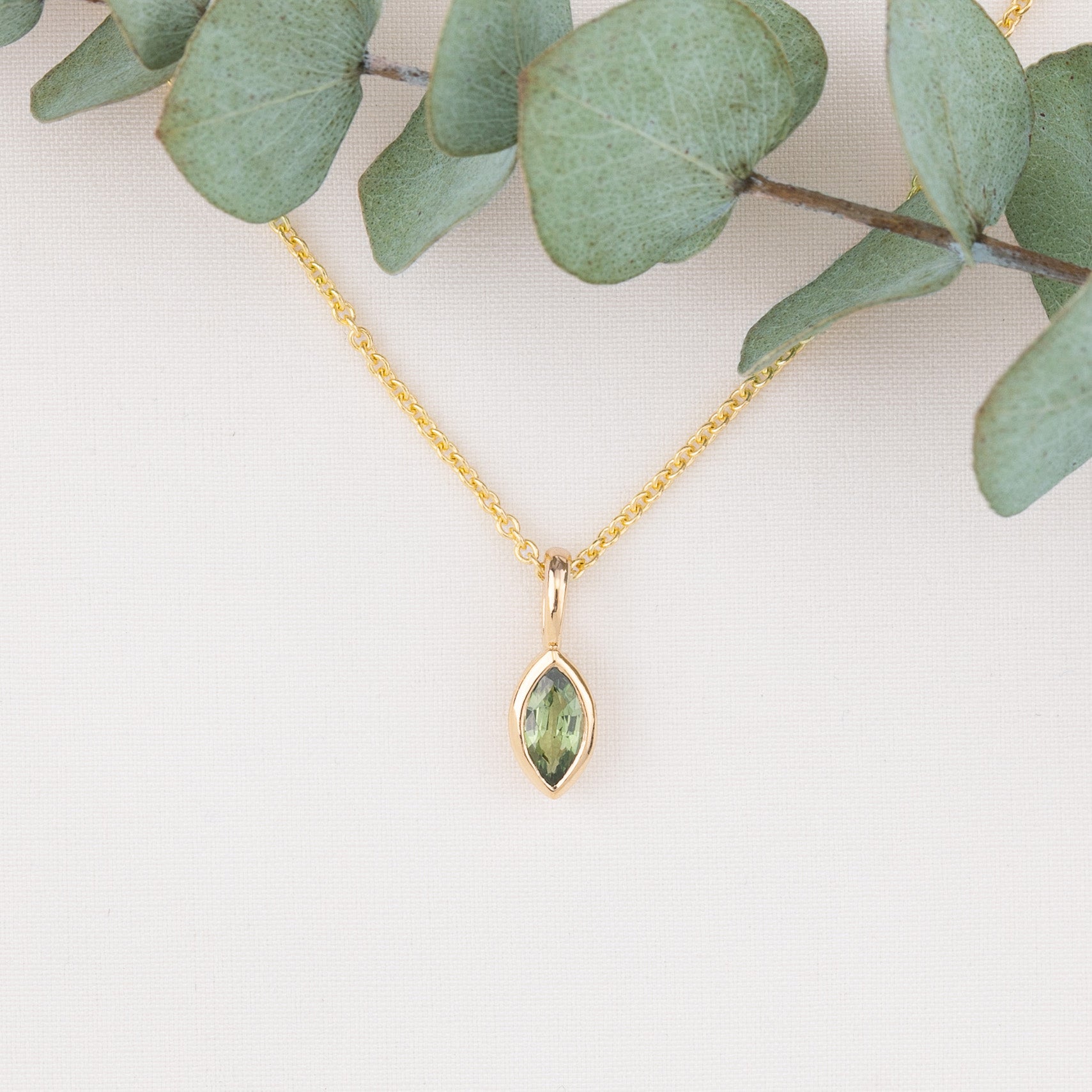14K Gold Patia Marquise-Cut 0.30ct Madagascar Sapphire Charm | 6.0mm