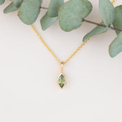 14K Gold Patia Marquise-Cut 0.30ct Madagascar Sapphire Charm | 6.0mm